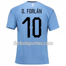 Camisetas Uruguay D.Forlan 10 Primera Equipacion Mundial 2018